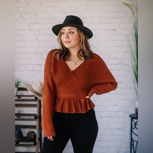 SHEIN peplum sweater